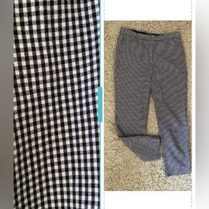 J. Jill Pants Black and White Check Gingham  Elastic Waistband Women’s Size 10